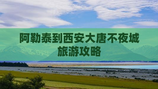 阿勒泰去西安大唐不夜城哪里玩