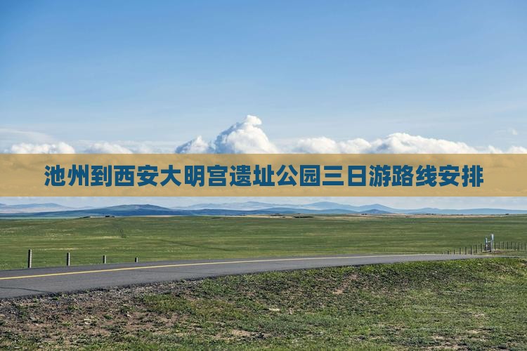 池州到西安大明宫国家遗址公园三日游