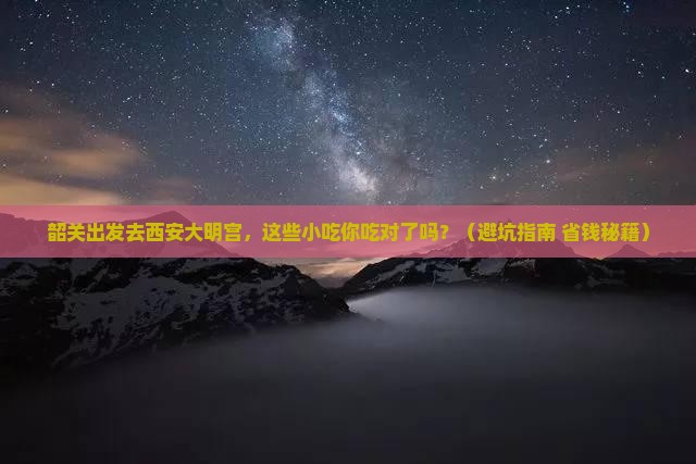 韶关到西安大明宫国家遗址公园旅游小吃