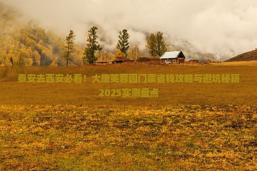 泰安到西安大唐芙蓉园门票