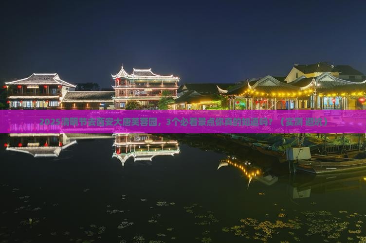 清明节去西安大唐芙蓉园景点