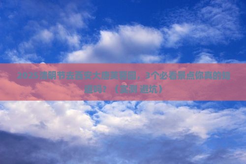 清明节去西安大唐芙蓉园景点