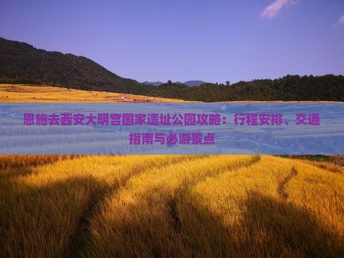 恩施去西安大明宫国家遗址公园攻略