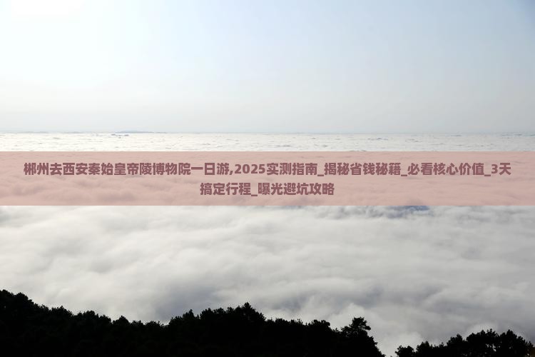郴州去西安秦始皇帝陵博物院一日游