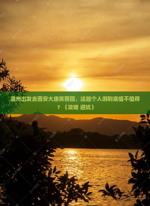 温州到西安大唐芙蓉园个人游