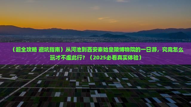 河池到西安秦始皇帝陵博物院一日游