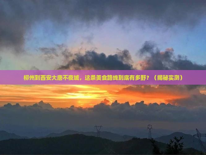 柳州到西安大唐不夜城旅游小吃