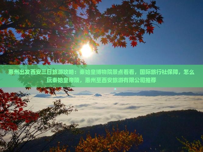 惠州去西安秦始皇帝陵博物院三日游