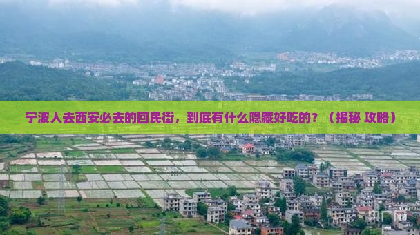 宁波去西安回民街必去地