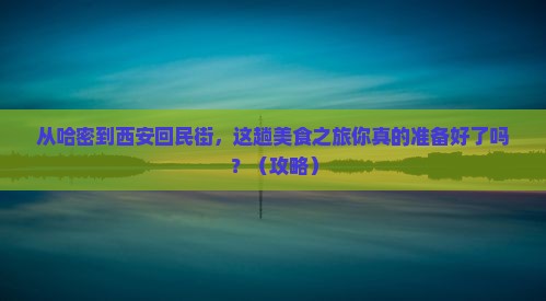 哈密去西安回民街旅游小吃