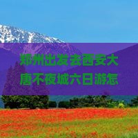 郑州去西安大唐不夜城六日游