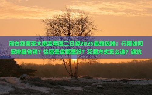 邢台到西安大唐芙蓉园二日游