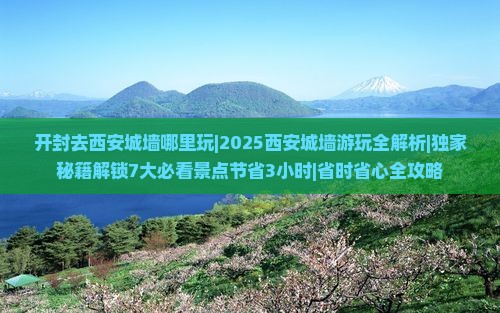 开封去西安城墙哪里玩