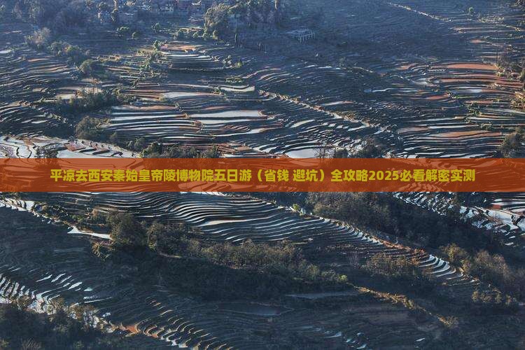 平凉去西安秦始皇帝陵博物院五日游
