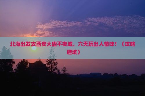 北海去西安大唐不夜城六日游