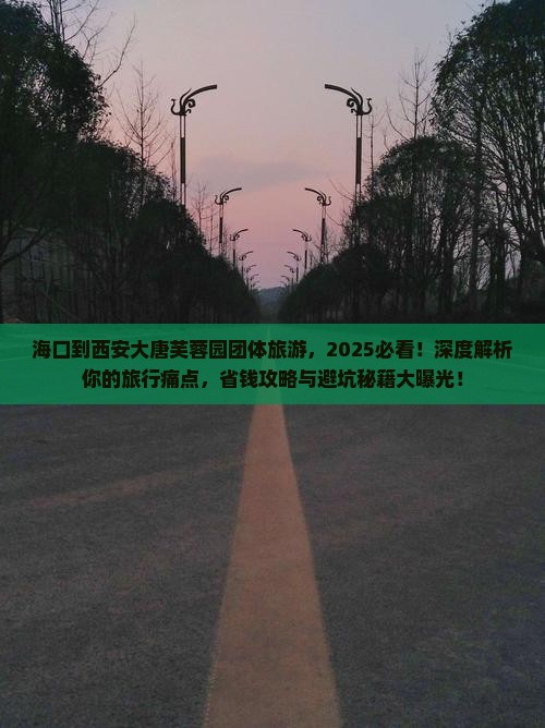 海口到西安大唐芙蓉园团体旅游