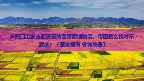 周口到西安秦始皇帝陵博物院团体旅游