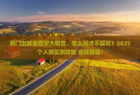 荆门去西安大明宫国家遗址公园个人游