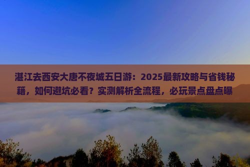 湛江去西安大唐不夜城五日游