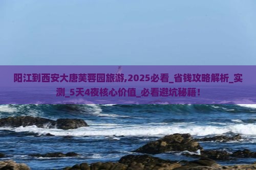 阳江到西安大唐芙蓉园旅游