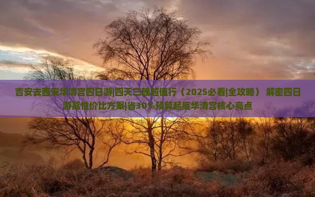 吉安去西安华清宫四日游