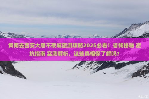 黄南去西安大唐不夜城旅行社