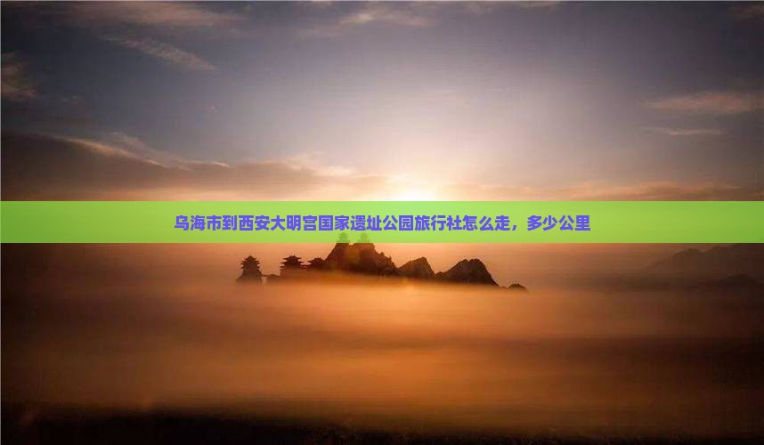 乌海市到西安大明宫国家遗址公园旅行社