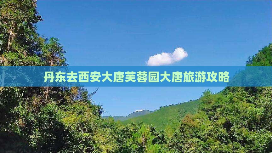 丹东去西安大唐芙蓉园哪里玩