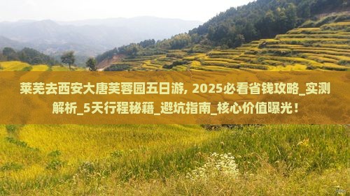 莱芜去西安大唐芙蓉园五日游
