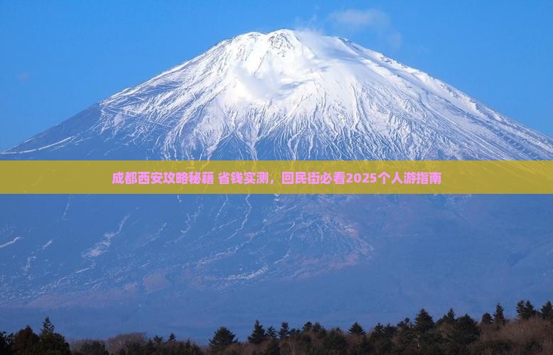 成都去西安回民街个人游