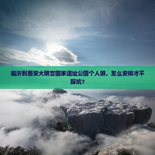临沂到西安大明宫国家遗址公园个人游