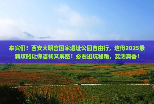 来宾去西安大明宫国家遗址公园自由团