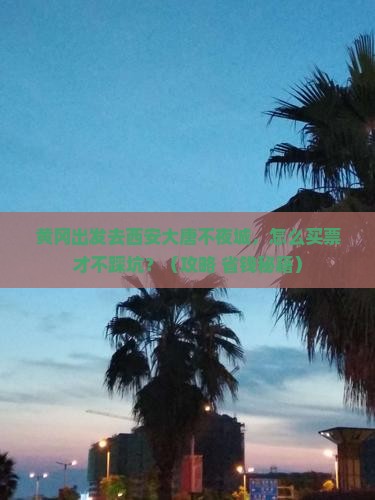 黄冈到西安大唐不夜城门票