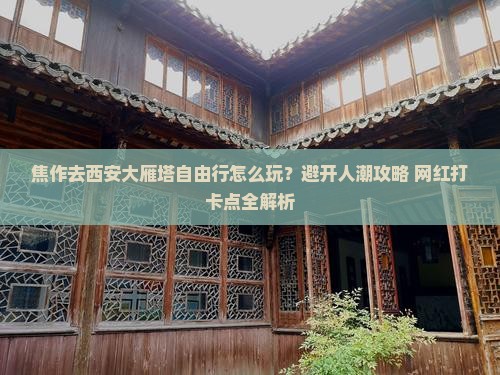 焦作去西安大雁塔自由行