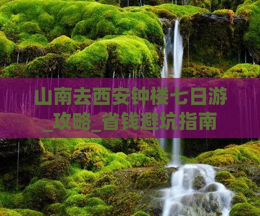 山南去西安钟楼七日游