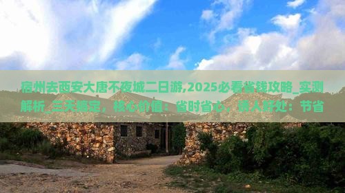 宿州去西安大唐不夜城二日游