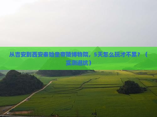吉安到西安秦始皇帝陵博物院旅游