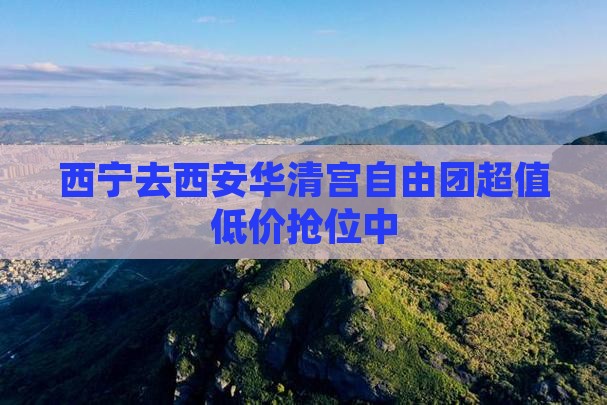 西宁去西安华清宫自由团