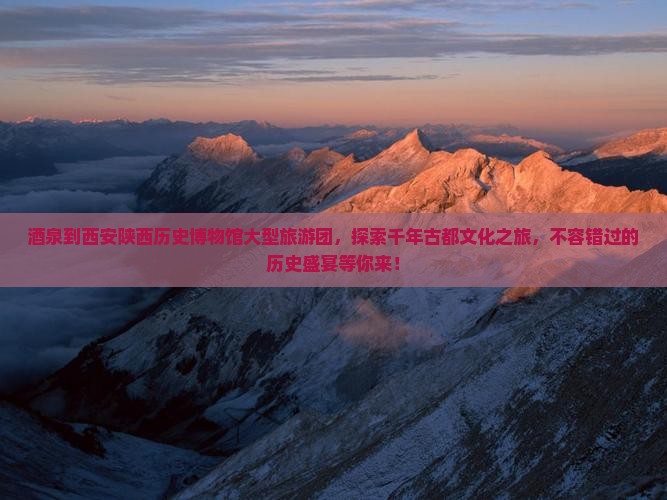酒泉到西安陕西历史博物馆大型旅游团