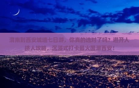 渭南到西安城墙七日游