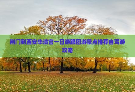 荆门到西安华清宫一日游