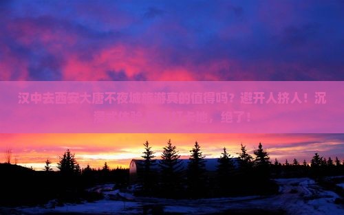 汉中去西安大唐不夜城旅游
