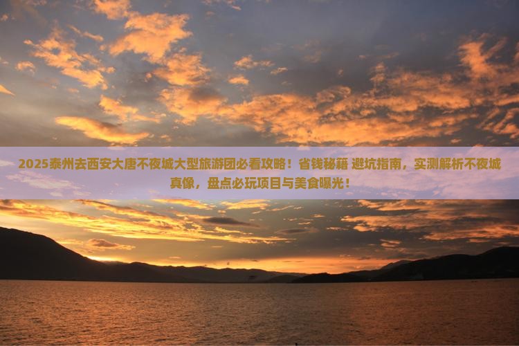 泰州去西安大唐不夜城大型旅游团
