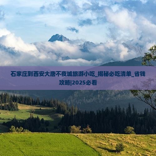 石家庄到西安大唐不夜城旅游小吃