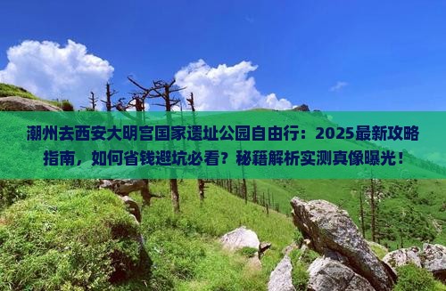 潮州去西安大明宫国家遗址公园自由行