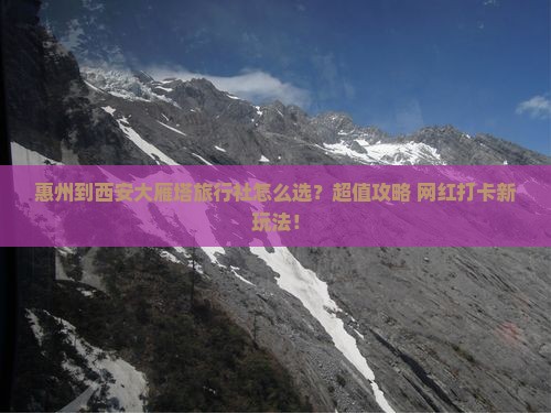 惠州到西安大雁塔旅行社