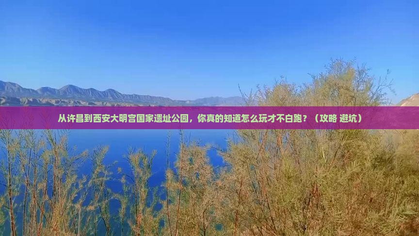 许昌到西安大明宫国家遗址公园必去地