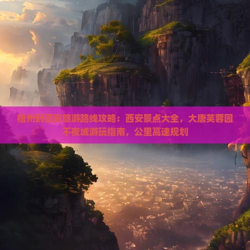 梧州到西安大唐芙蓉园哪里玩