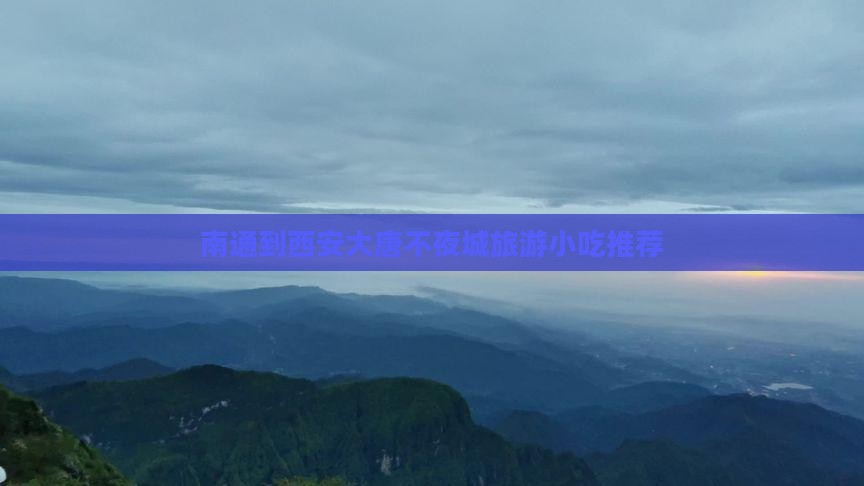南通到西安大唐不夜城旅游小吃