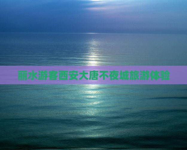 丽水去西安大唐不夜城旅游